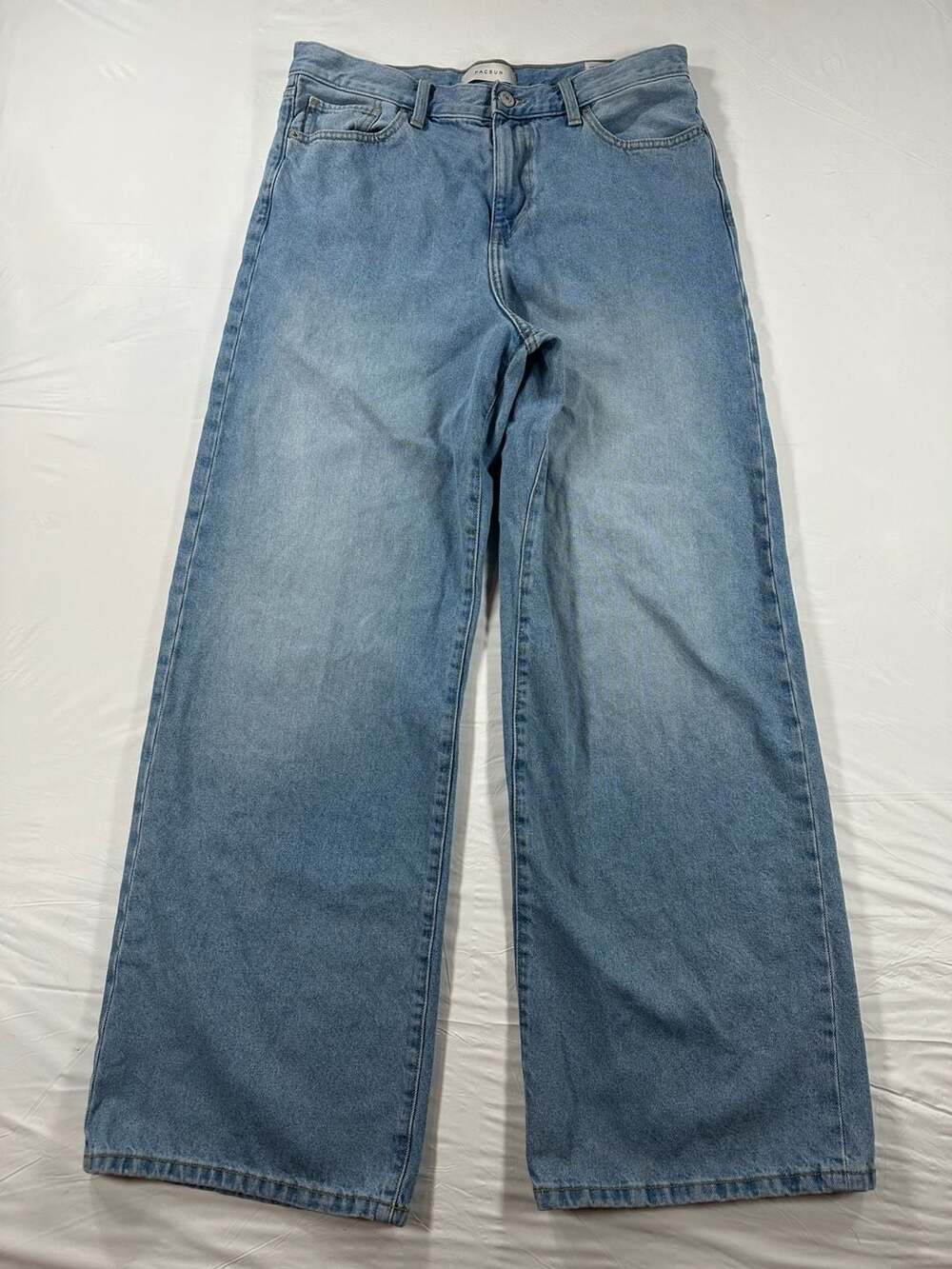 PacSun Extreme Baggy Wide Leg Jeans Mens Size 32x32(34x32) Light Wash Y2K